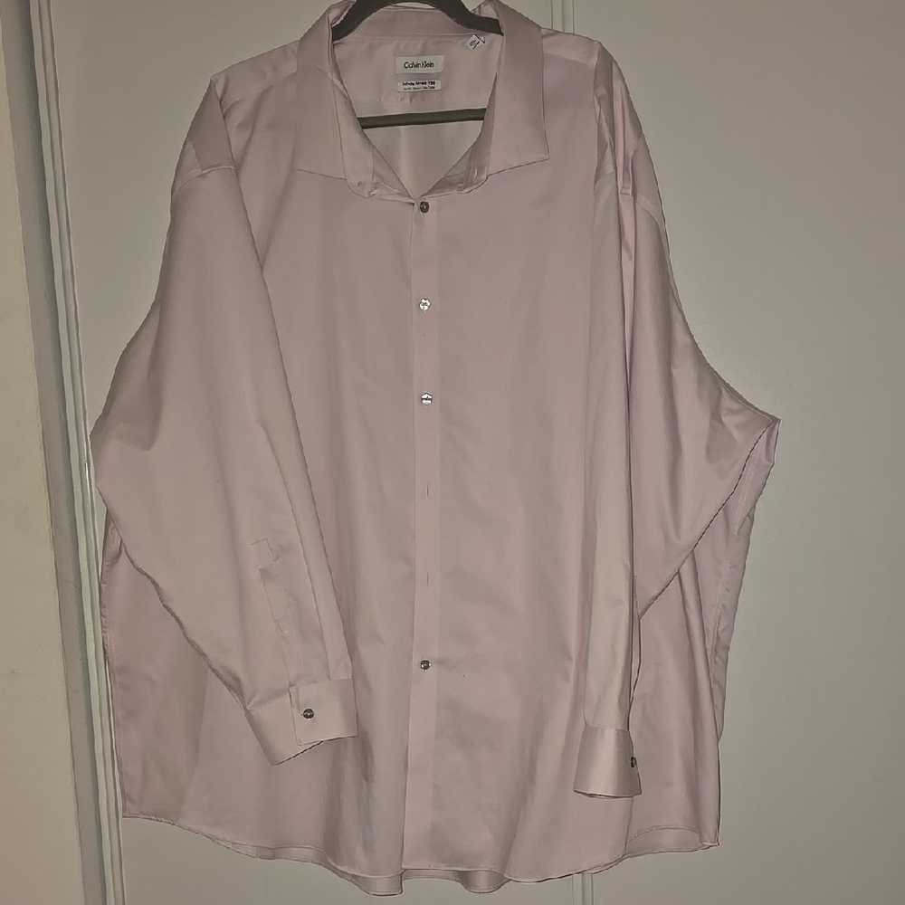 Calvin Klein Pink Dress Shirt Lightweight Cotton